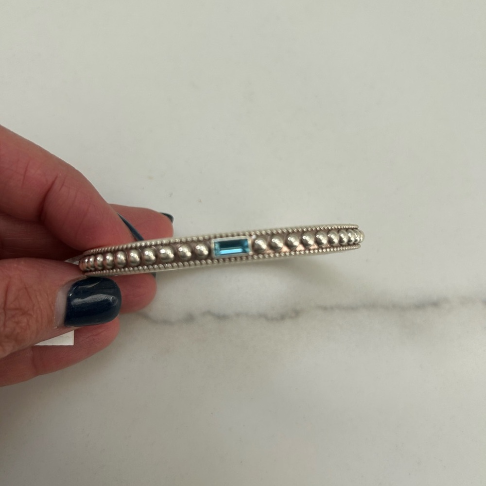 Brighton Silver Bracelet with Blue Accent